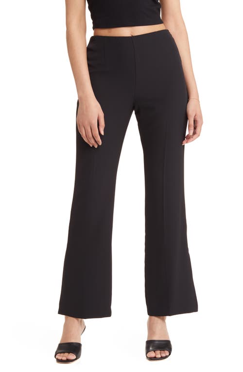 Open Edit Vented Flare Pants in Black