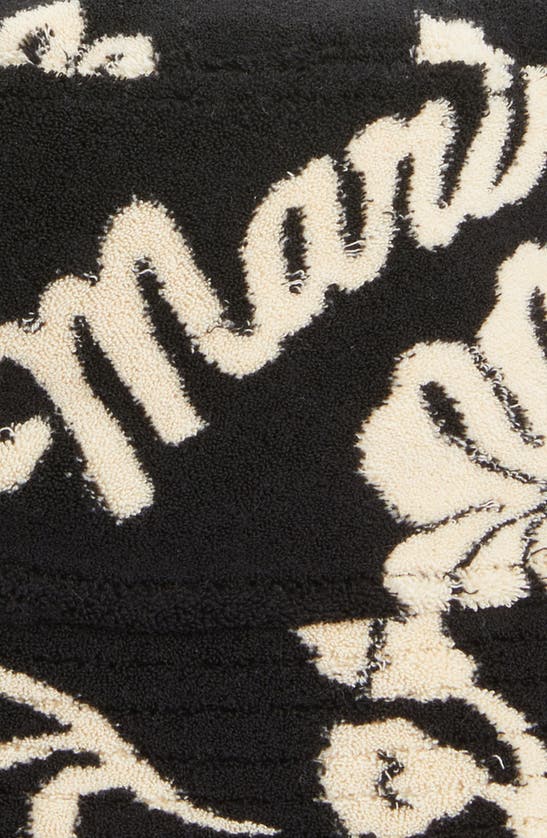 Shop Marine Serre Logo Terry Cloth Bucket Hat In Black