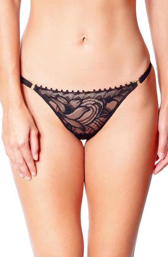 Huit Nuit Folles Lace Bikini Briefs In Black