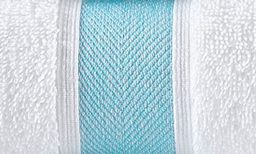 Shop Brooks Brothers Ottoman Rolls 4-pack Turkish Cotton Bath Towels In Sea Glass