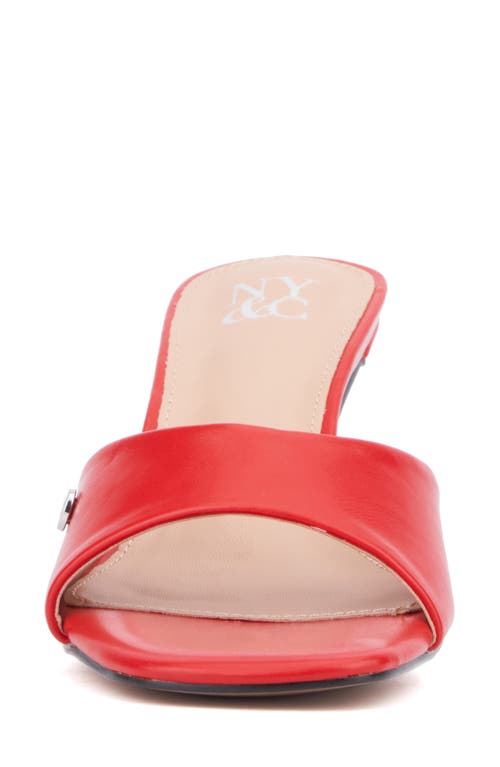 New York And Company Gaia Kitten Heel Sandal In Red