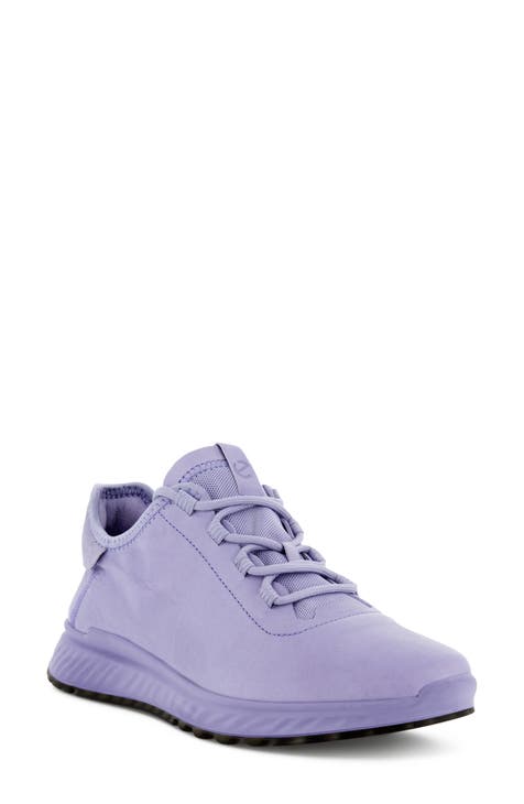 Purple Buffalo Plaid Women's Slip On Sneakers