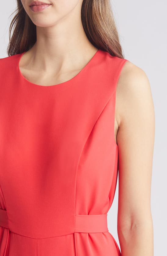Black Halo Alistar Sleeveless Pleated Wide-leg Jumpsuit In Strawberry