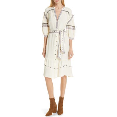 Ba & sh Patty Embroidered Dress, Ivory