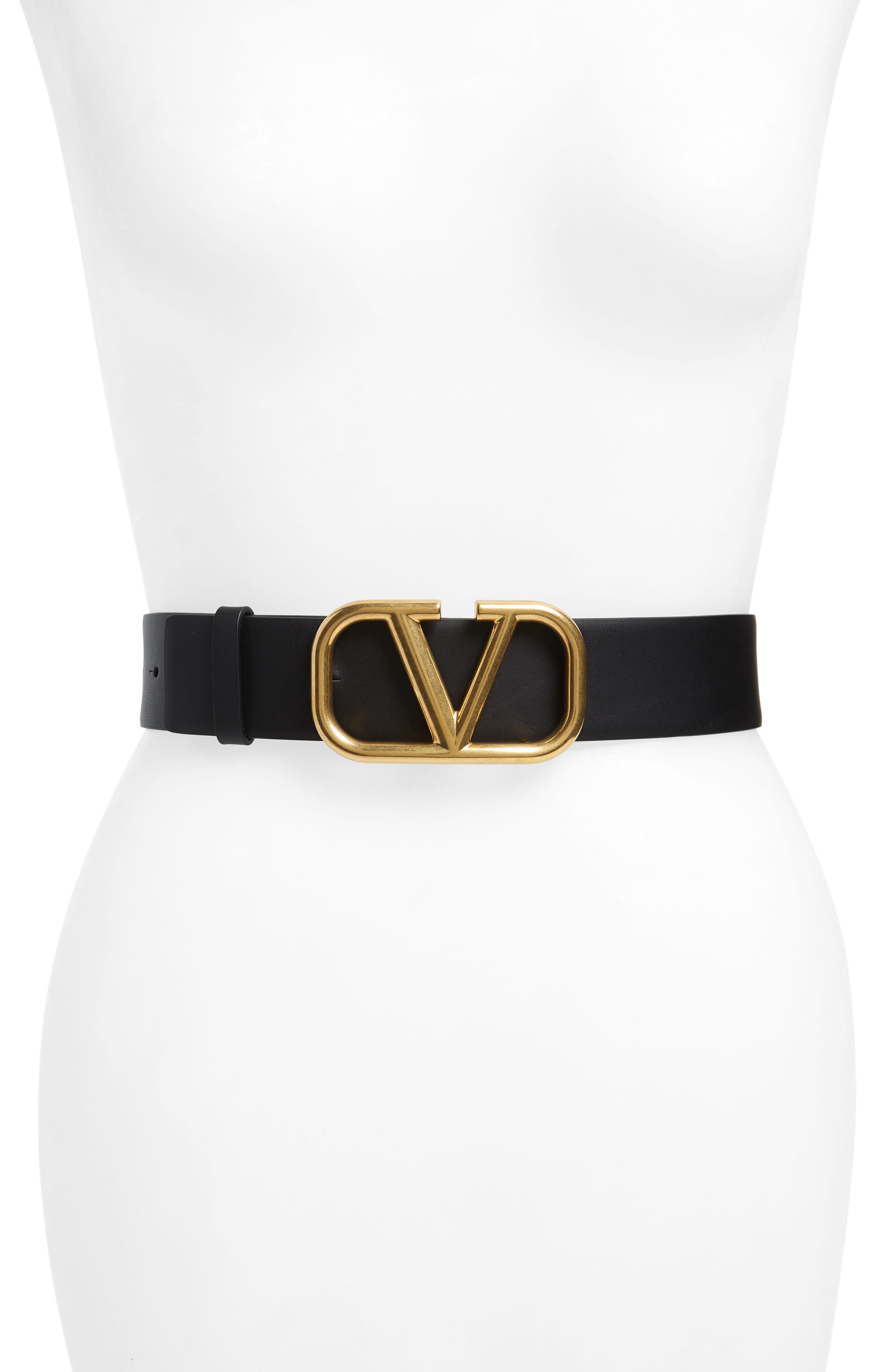 Valentino VBuckle Leather Belt Nordstrom