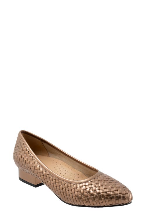 Trotters Jade Woven Pointed Toe Shoe Bronze at Nordstrom,
