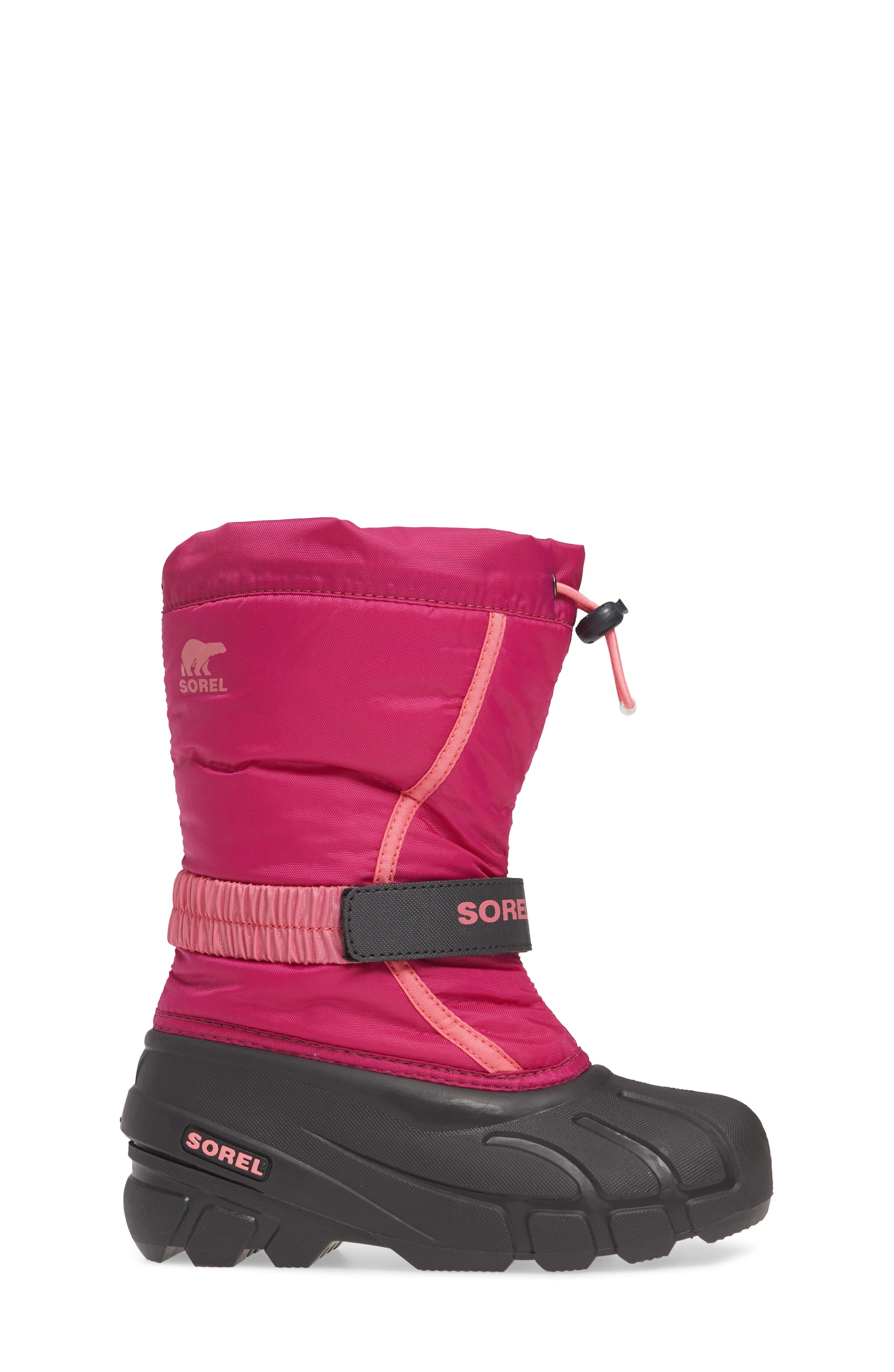 NEW IN THE BOX SOREL FLURRY WINTER BOOTS DEEP BLUSH TROPIC PINK FOR CHILDREN 