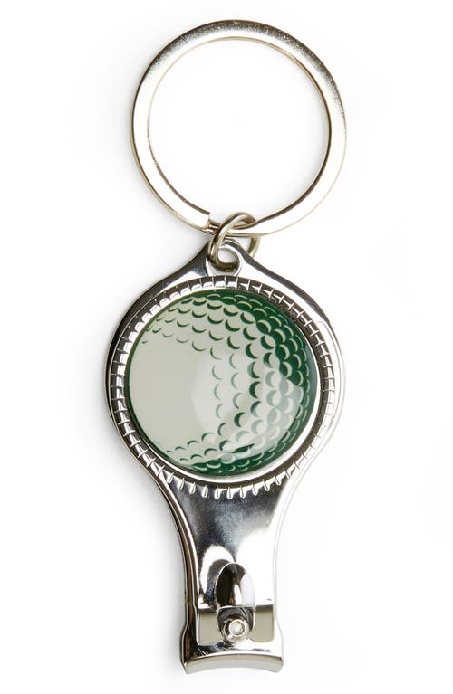 Shop Kikkerland Design 4-in-1 Golf Nail Clipper & Bottle Opener Key Ring In Green Multi