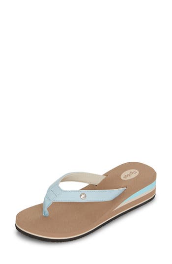 Floopi Flip Flop Wedge Sandal In Tan