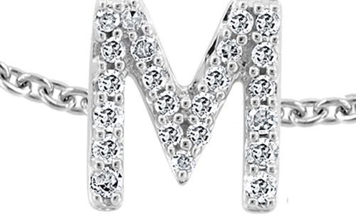 Effy Sterling Silver Diamond Initial Bracelet In Silver/m