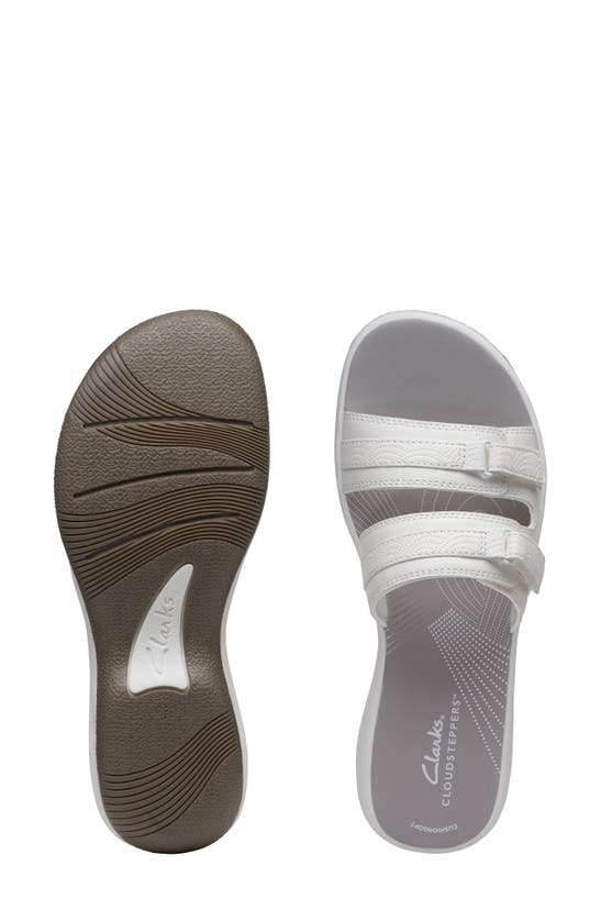 Shop Clarks ® Breeze Piper Slide Sandal In White
