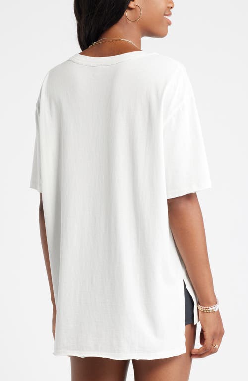 Shop Bp. Oversize V-neck Cotton T-shirt In White Blanc