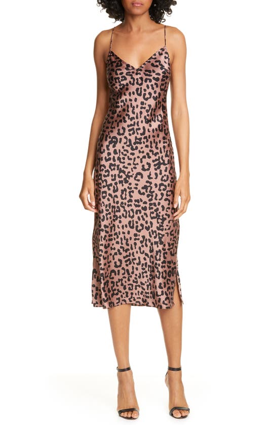 Cami Nyc The Raven Leopard print Silk charmeuse Dress In Graphic