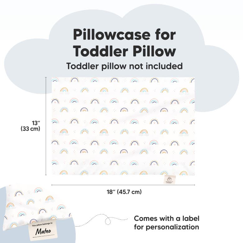 Keababies Printed Toddler Pillowcase 13x18" In Jolly Rainbow