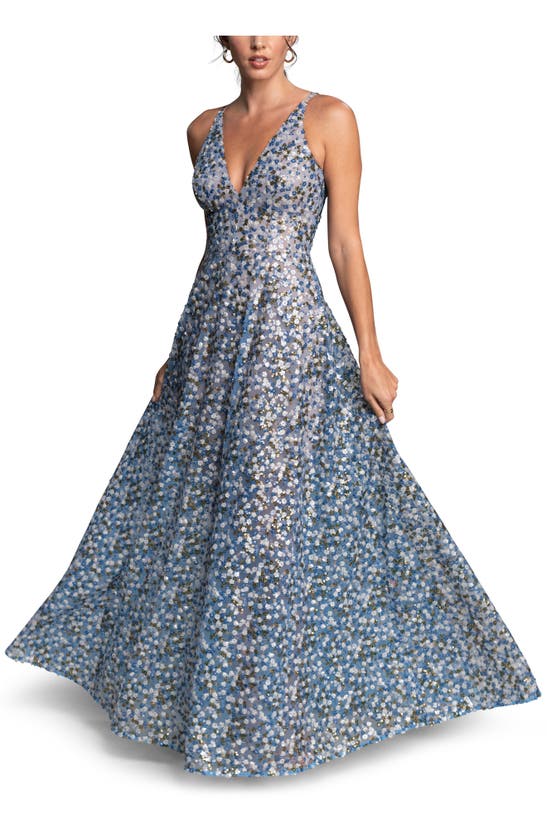 Dress The Population ARIYAH SEQUIN EMBROIDERED BALLGOWN