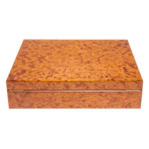 Rapport London Heritage Ten Watch Box In Burr Walnut