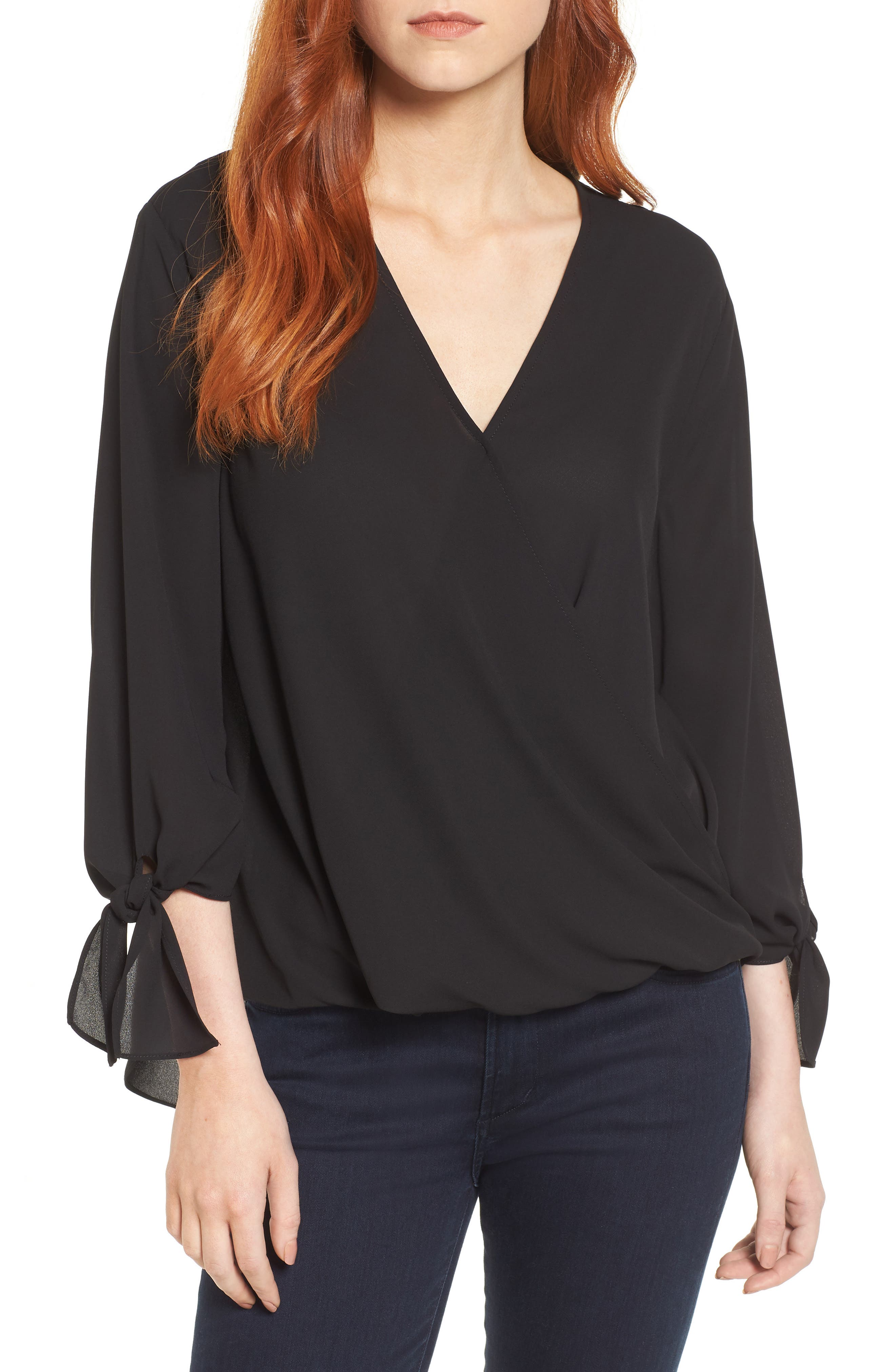 Everleigh Surplice Neck Top (Regular & Petite) Nordstrom