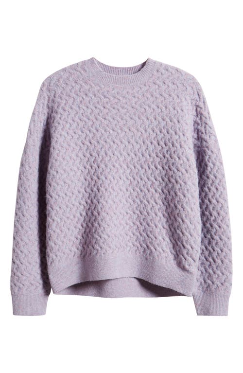 Ted Baker Morlea Cable Crewneck Sweater In Light Purple
