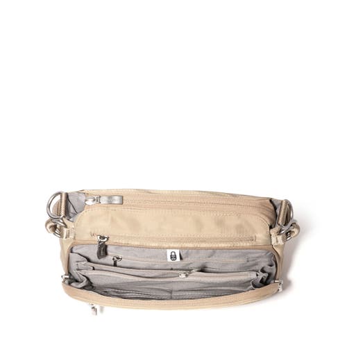 Baggallini Marais Crossbody Bag In Taupe Twill