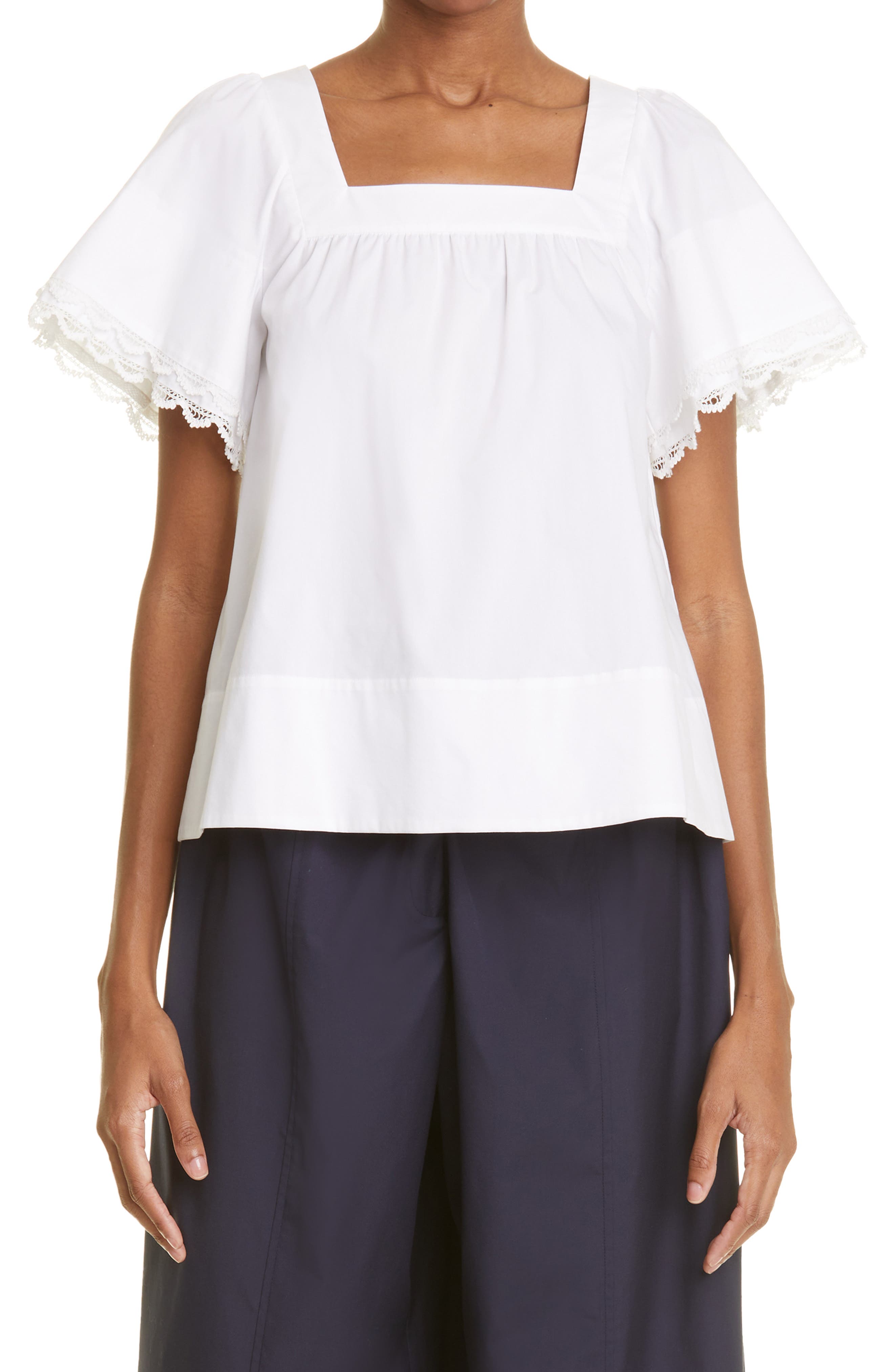 JASON WU Collection Square Neck Top 