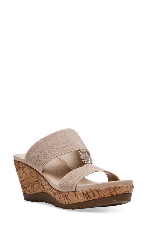 Shop Anne Klein Rikki Platform Wedge Sandal In Natural