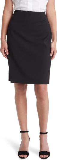 Womens black clearance wool pencil skirt