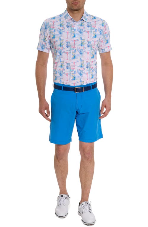 Shop Robert Graham Happiest Hour Print Performance Polo In White