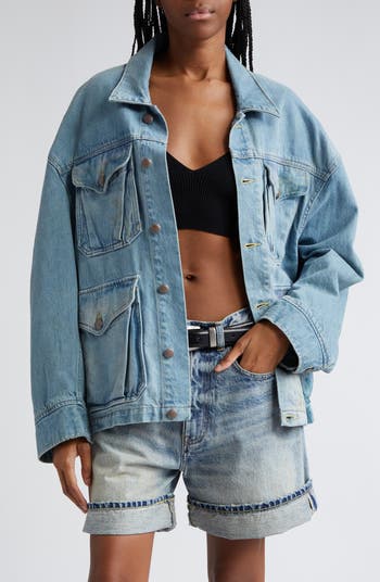 R13 Oversize Denim Trucker Jacket Nordstrom