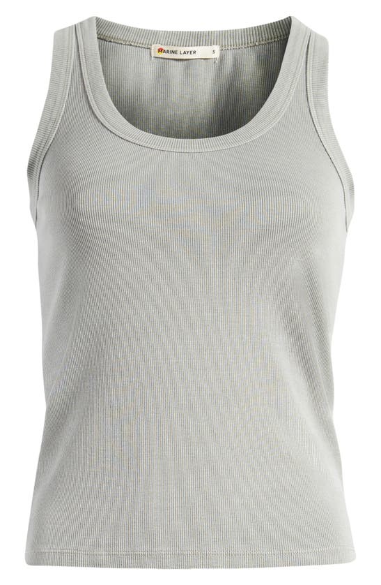 Shop Marine Layer Lexi Rib Tank In Shadow