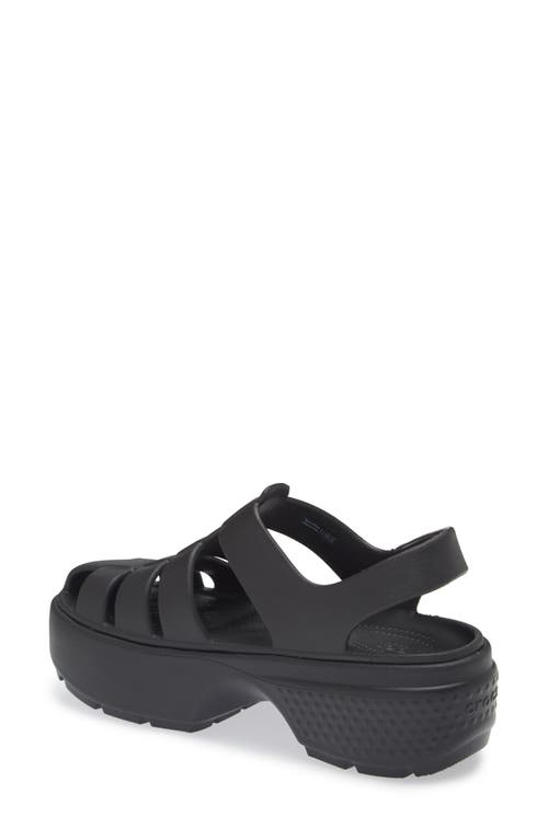 Shop Crocs Stomp Platform Fisherman Sandal In Black