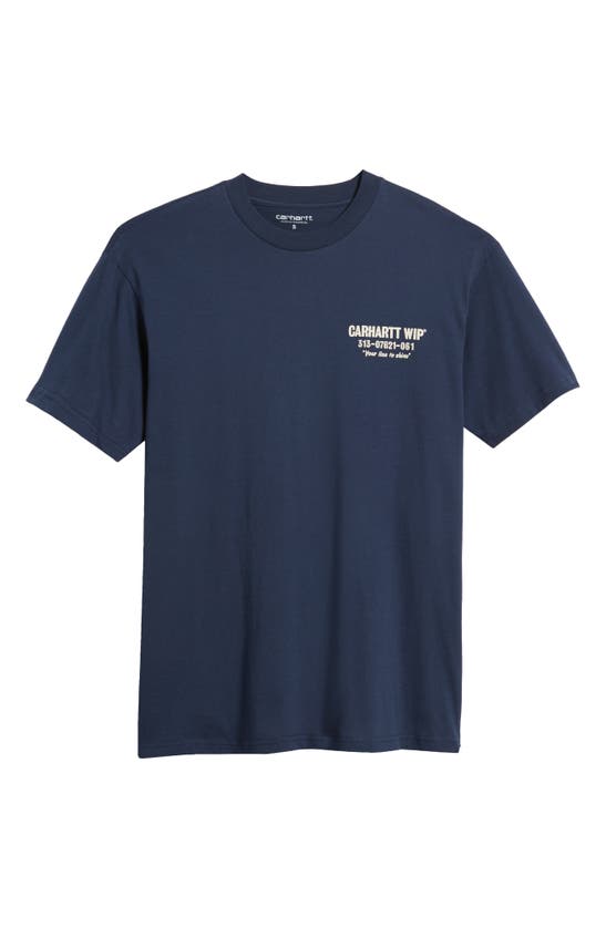 Shop Carhartt Less Troubles Organic Cotton Graphic T-shirt In Blue Wax