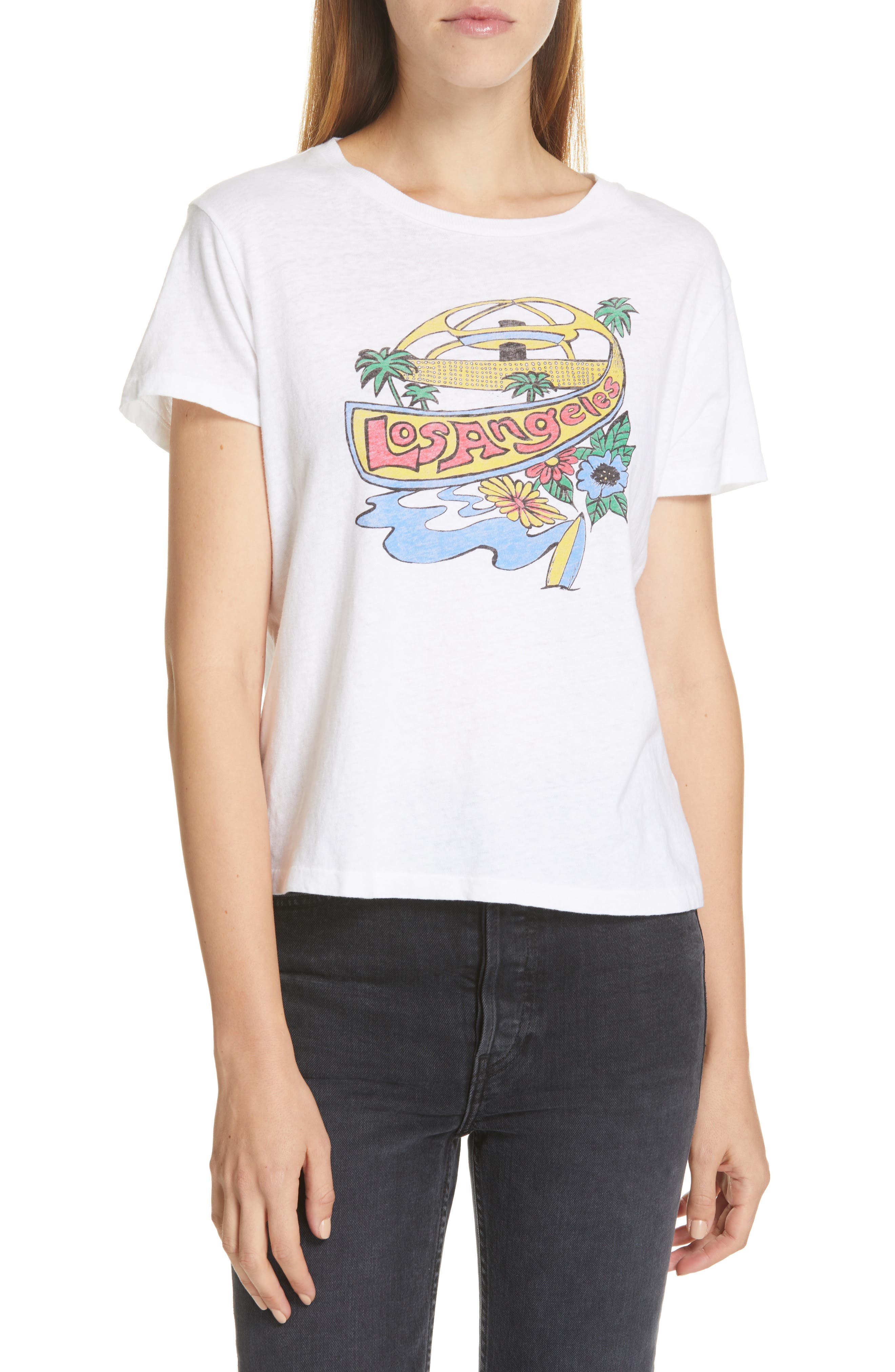 Re/done The Classic Lax Print Tee, White