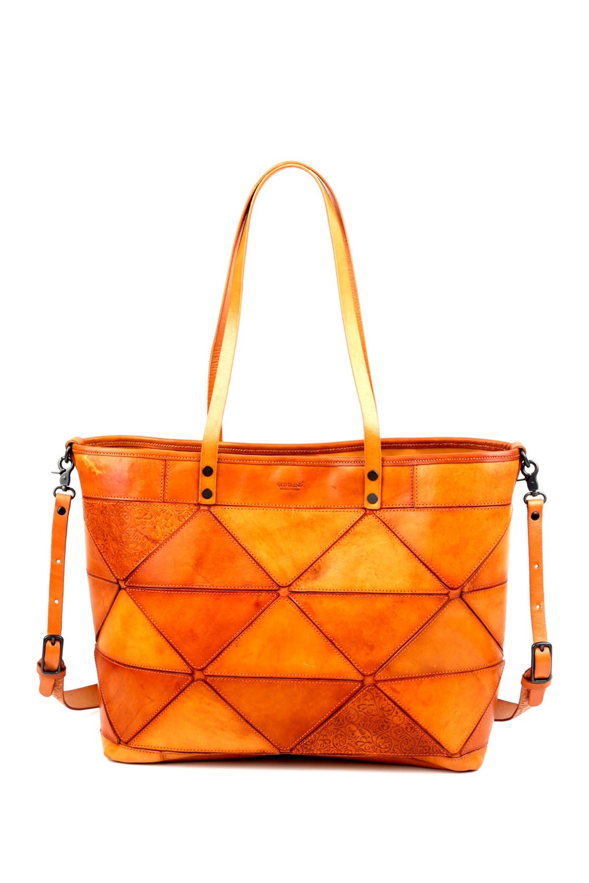 Old Trend Women's Genuine Leather Prism Tote Bag In Chestnut