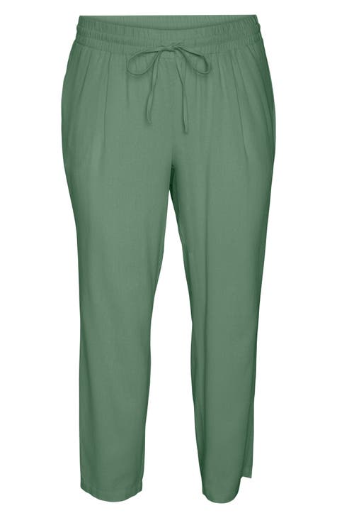 Apana Solid Green Leggings Size S - 62% off