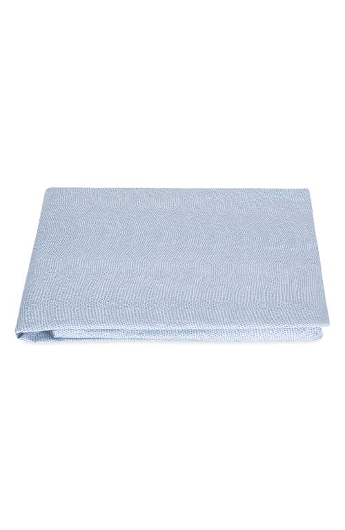 Matouk Jasper Cotton Sateen Fitted Sheet in Hazy Blue at Nordstrom