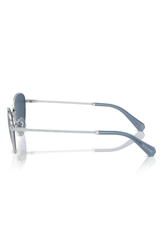 Swarovski 58mm Cat Eye Sunglasses In Silver