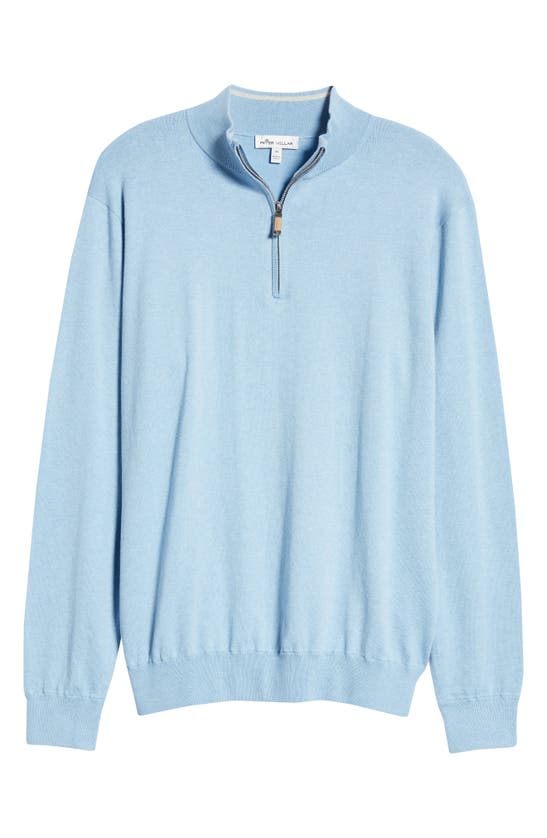 Peter Millar Crest Quarter Zip Pullover In Cottage Blue