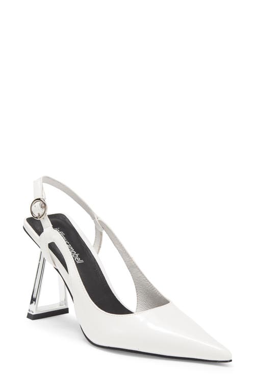 Jeffrey Campbell Creative Slingback Pointed Toe Pump in White Box Silver at Nordstrom, Size 8.5