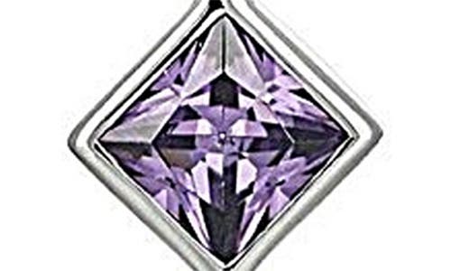 Shop Judith Ripka Diamond Cut Cz Drop Earrings In Purple/silver
