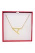 Thumbnail image number 2 of Savvy Cie 14K Gold Plated Initial Pendant Necklace with Gift Box - Multiple Letters Available