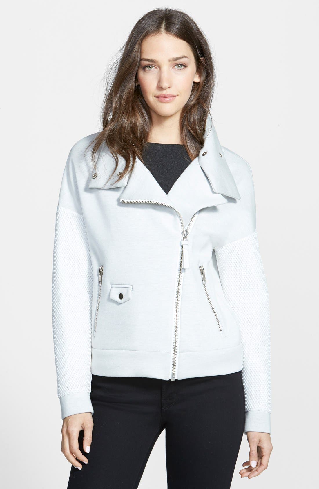 Mackage Mesh Sleeve Moto Jacket Nordstrom