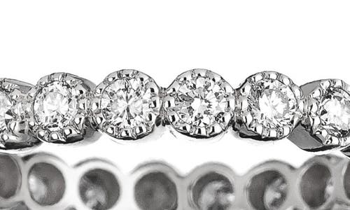 Sethi Couture Bezel Set Diamond Stacking Ring In White Gold/diamond