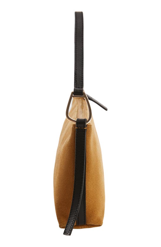 Shop Mango Leather Top Handle Bag In Medium Brown