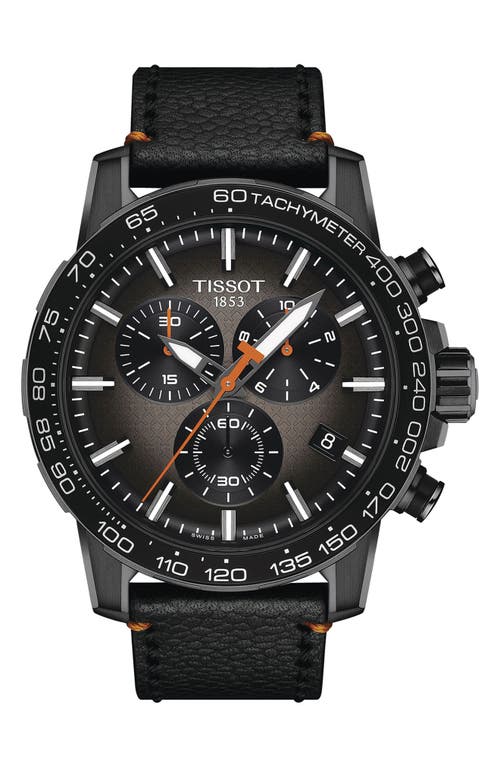Tissot Supersport Leather Strap Chronograph Watch