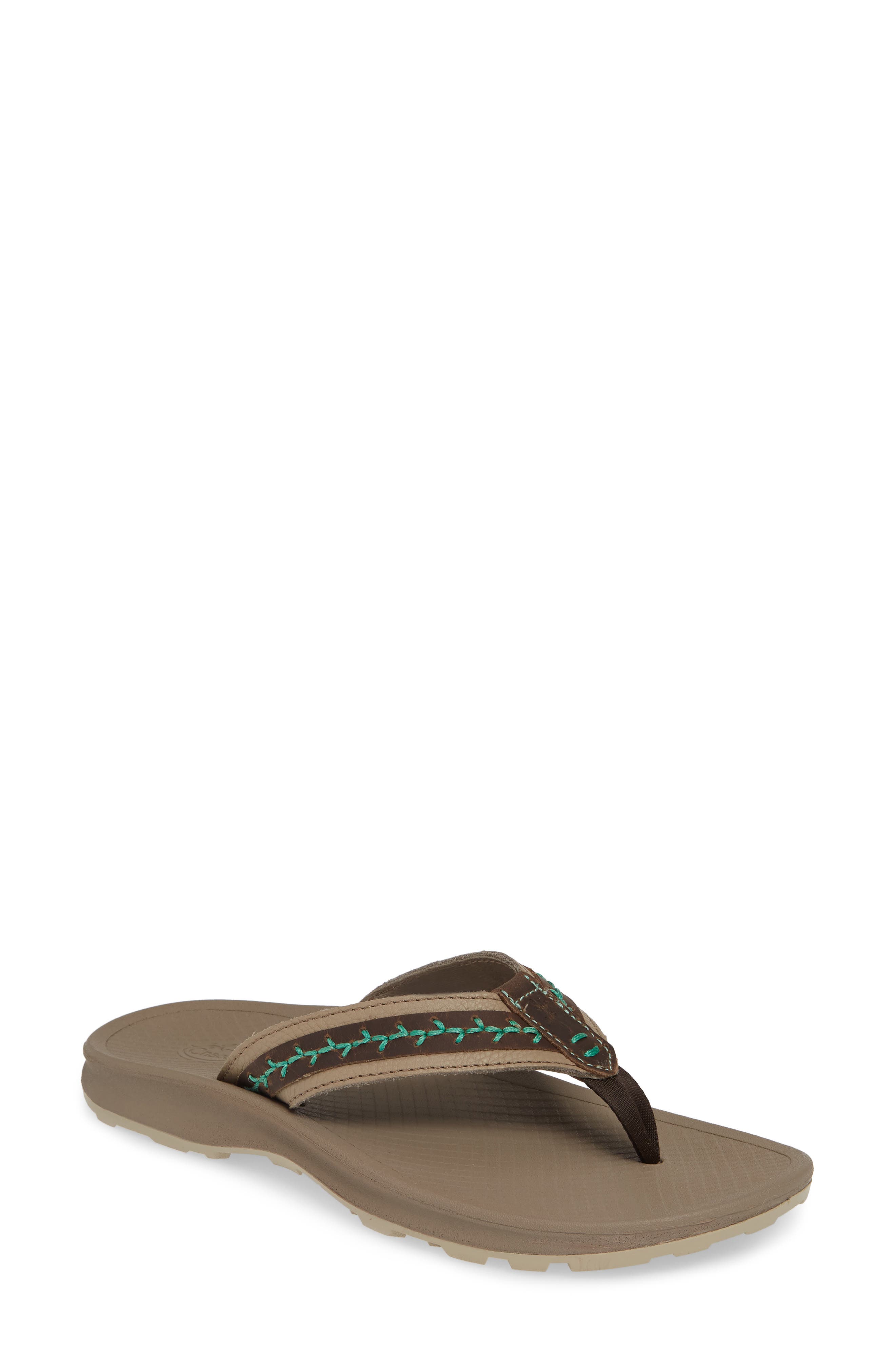 Chaco Playa Pro Leather Flip Flop, Beige
