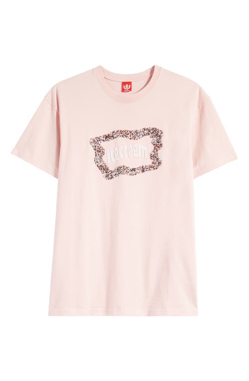 Shop Icecream Flag Cotton Graphic T-shirt In Silver Pink