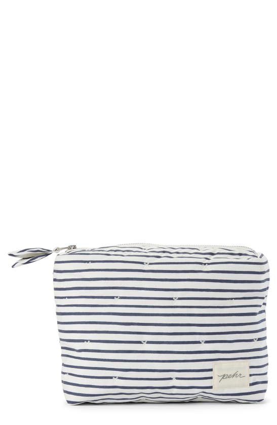 Shop Pehr Water Resistant Coated Organic Cotton Pouch In Ink