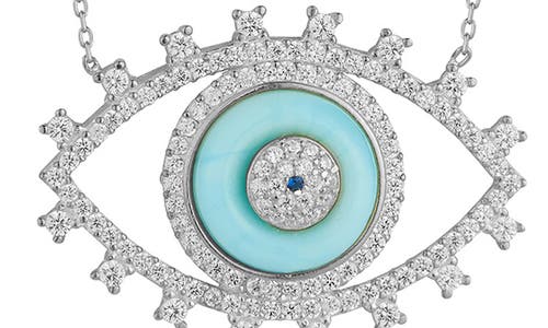 Sphera Milano Evil Eye Pendant Necklace In Silver