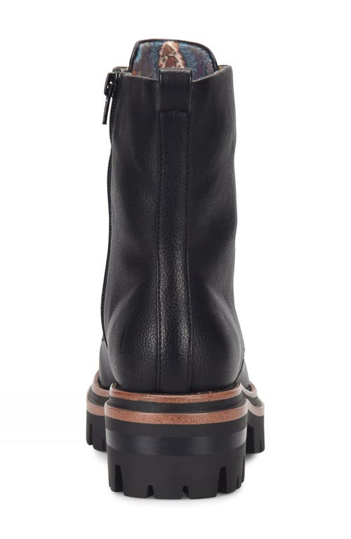 Korks Vail Lug Sole Combat Boot In Black