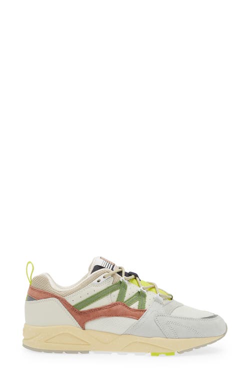 Shop Karhu Gender Inclusive Fusion 2.0 Sneaker In Lily White/piquant Green